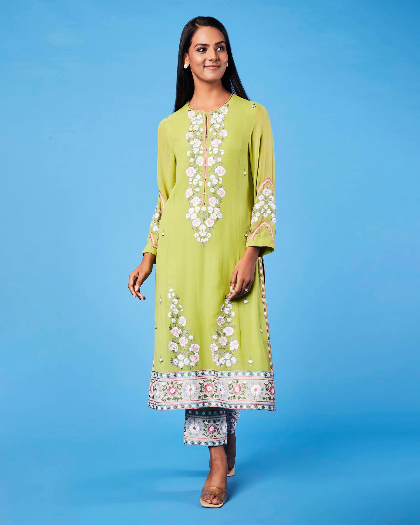 duaa kurta set green