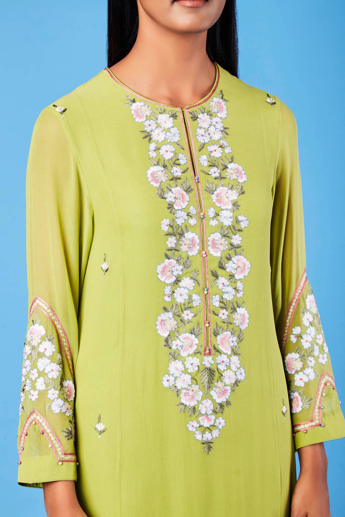duaa kurta set green