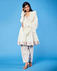 erum anarkali set ivory