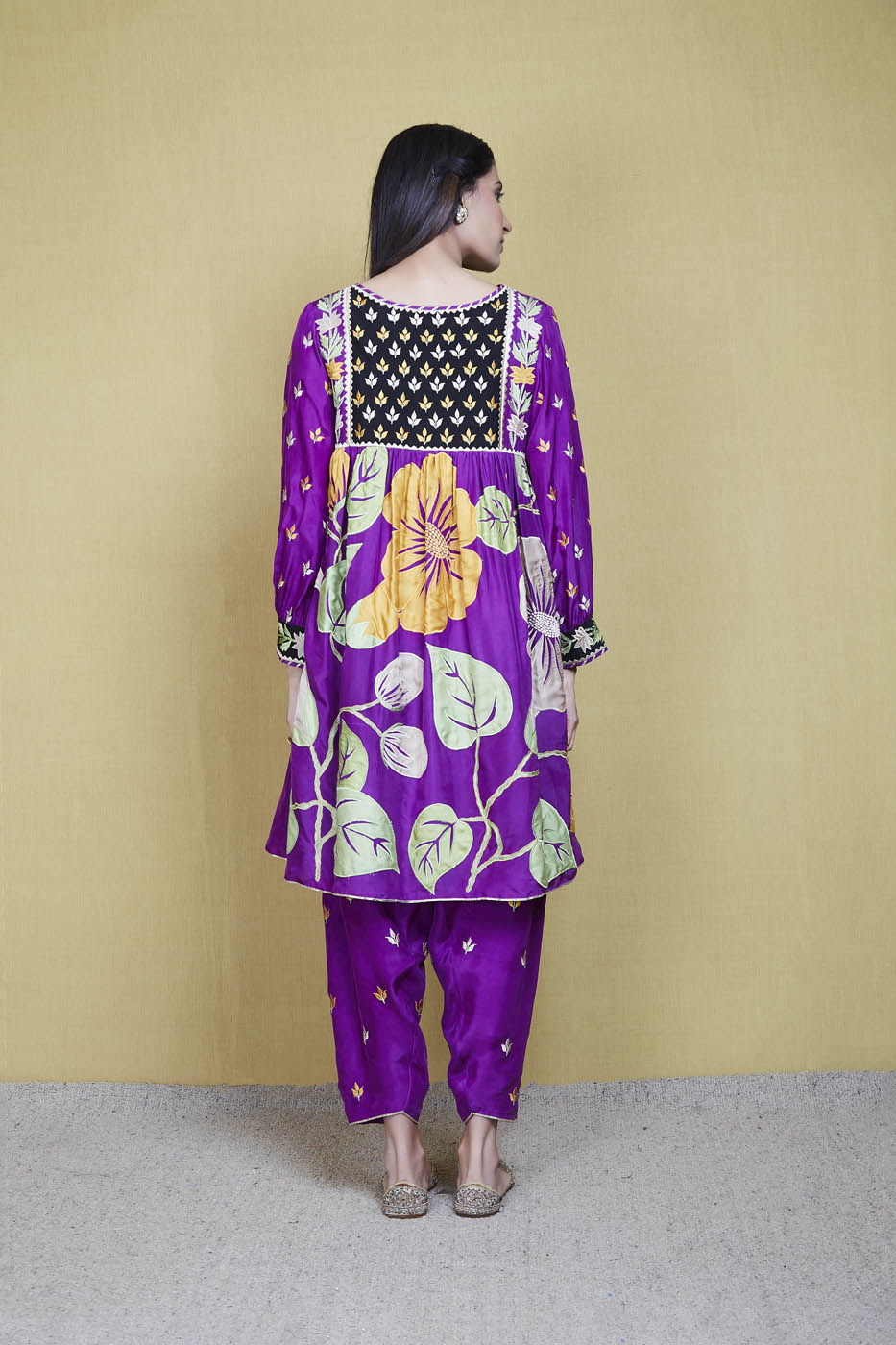 guncha purple kurta set