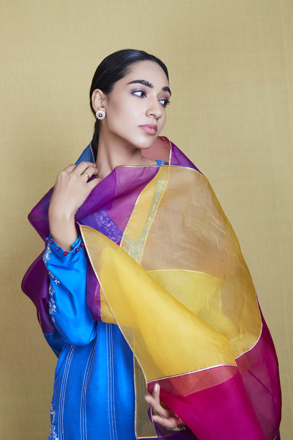 mohini blue kurta set