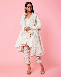 seher anarkali set ivory