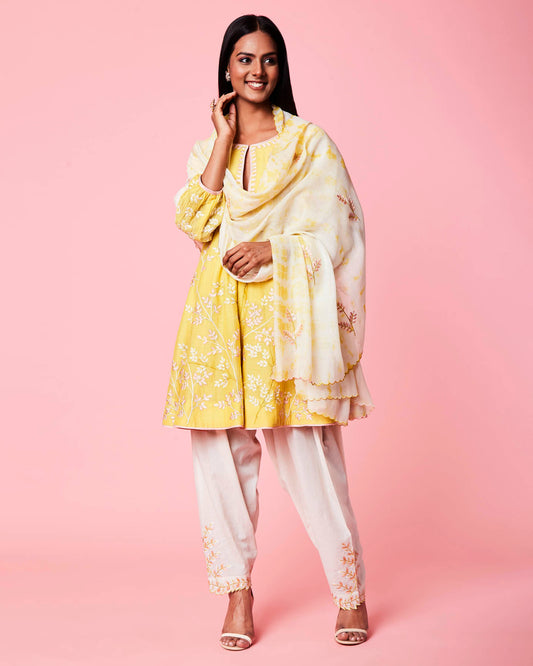 nazmiya kurta set yellow