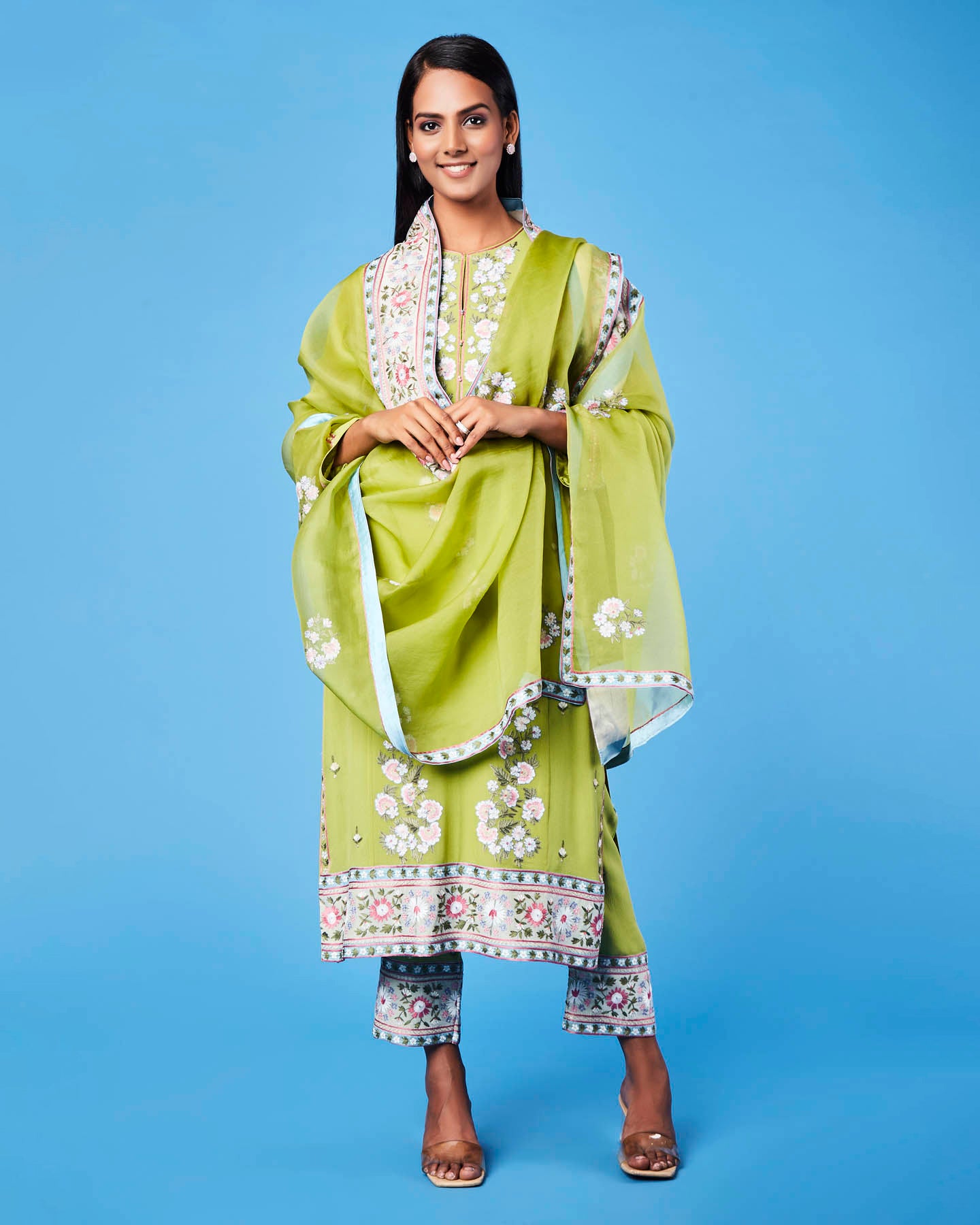 duaa kurta set green