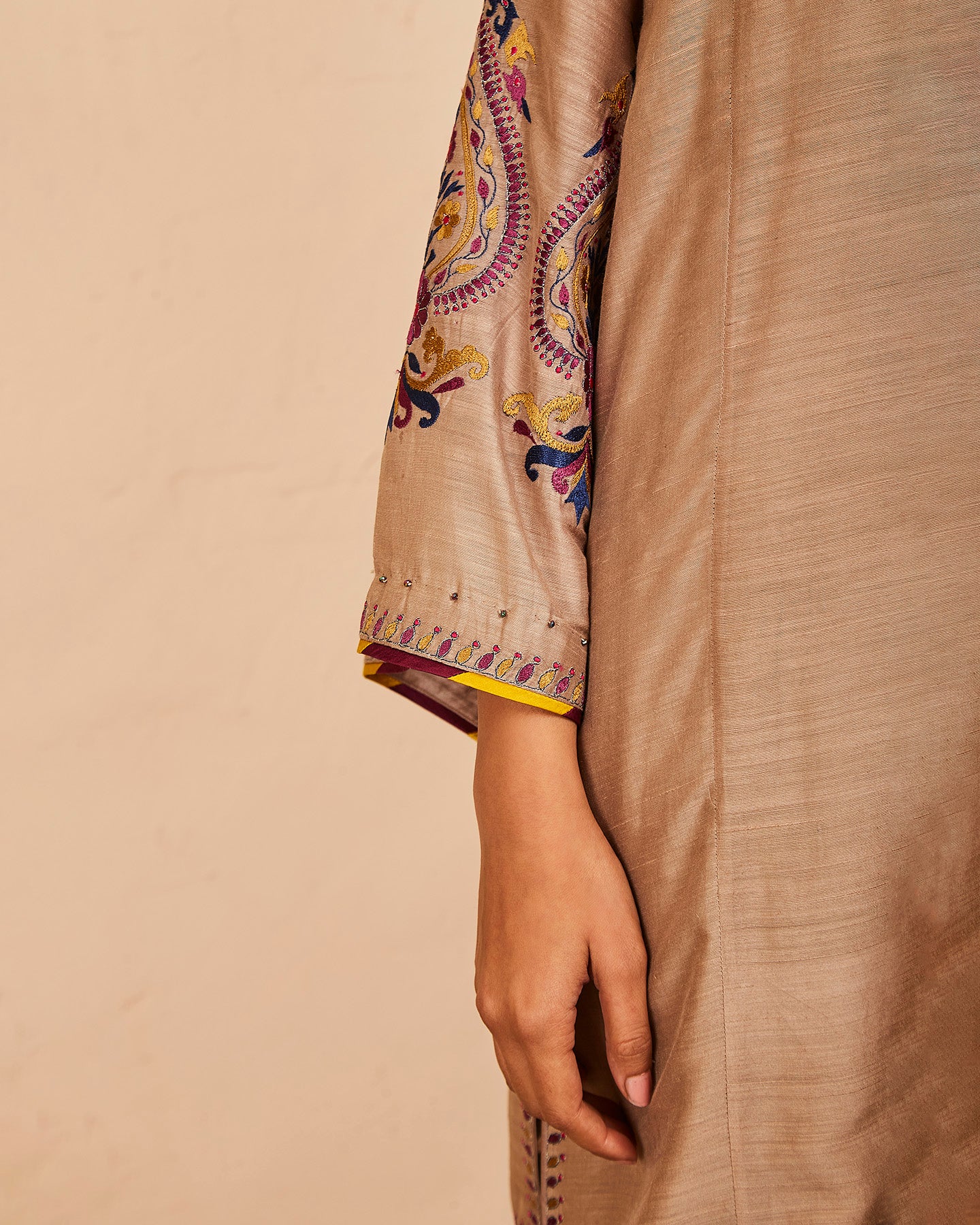 bhaumi kurta set beige