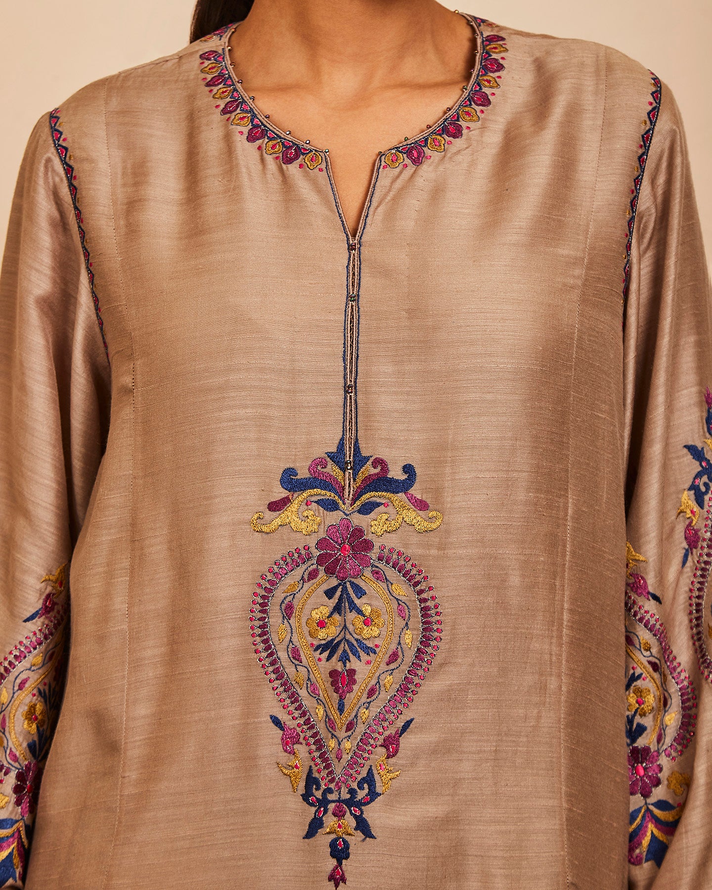 bhaumi kurta set beige