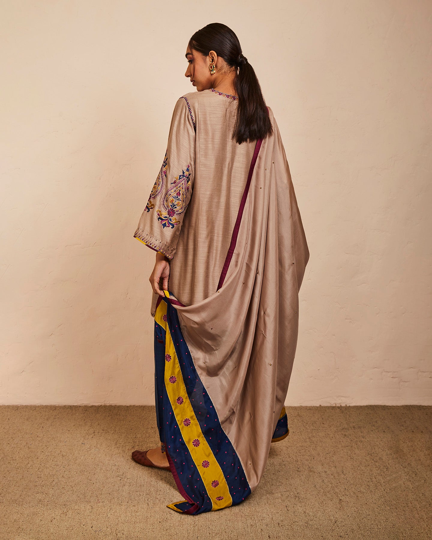 bhaumi kurta set beige