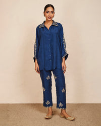 tejal co ordinate set blue