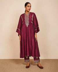 rishima kaftan set wine
