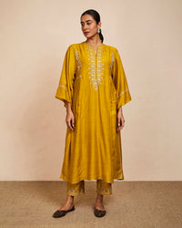rishima kaftan set mustard