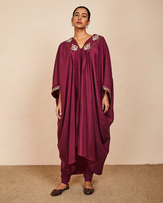 kaya kaftan set wine