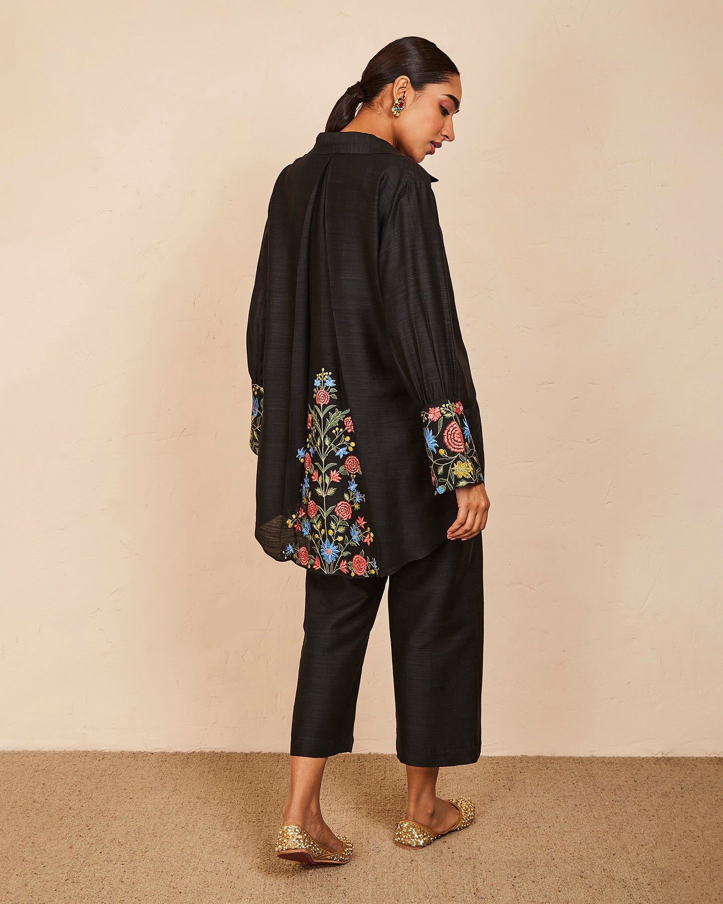 saanjh co ordinate set black