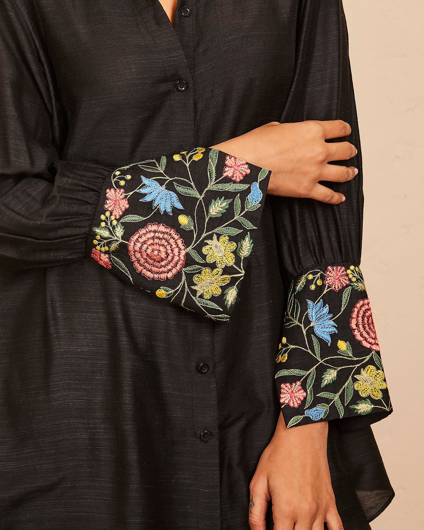 saanjh co ordinate set black