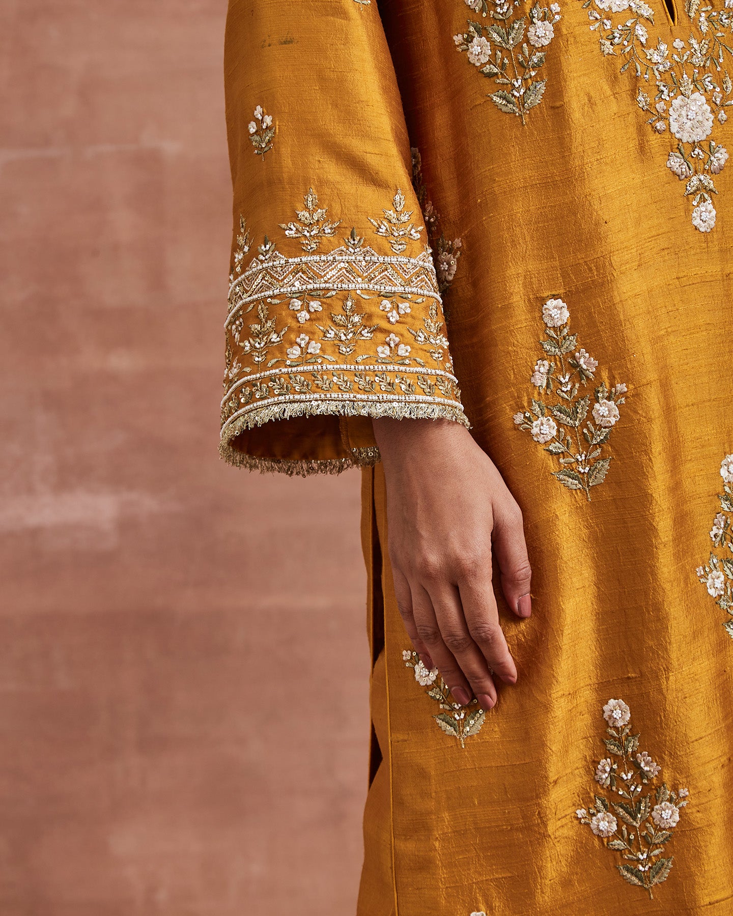 adah kurta set ochre