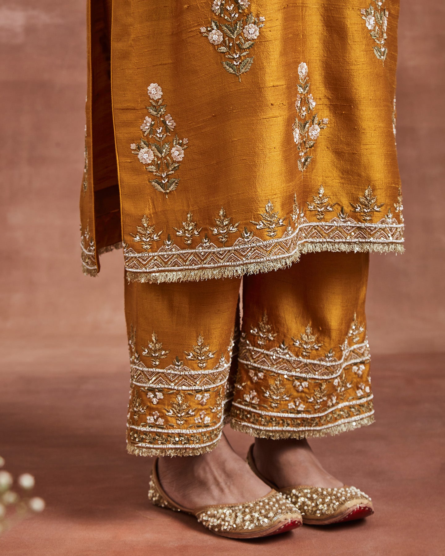 adah kurta set ochre