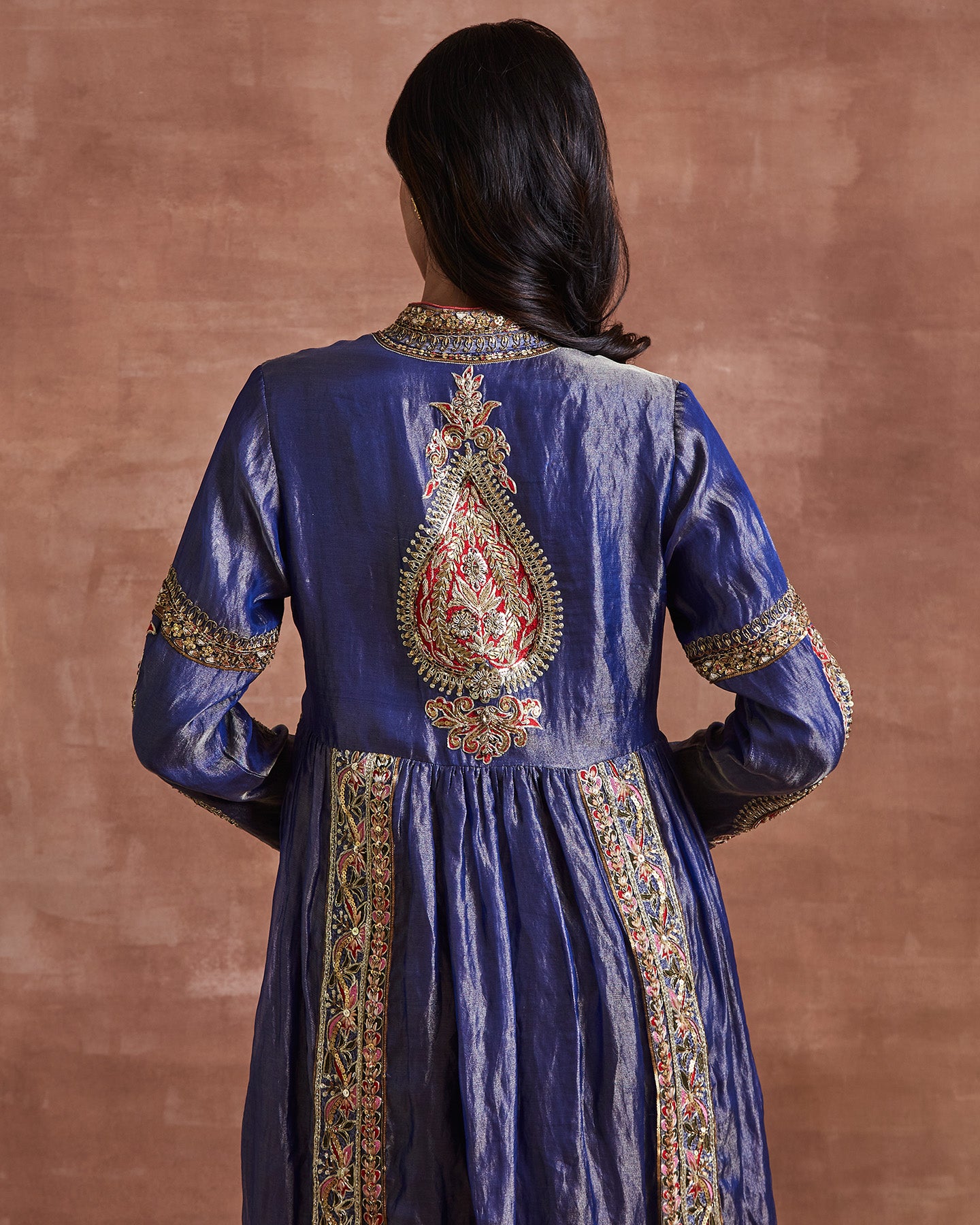 neela kurta set blue