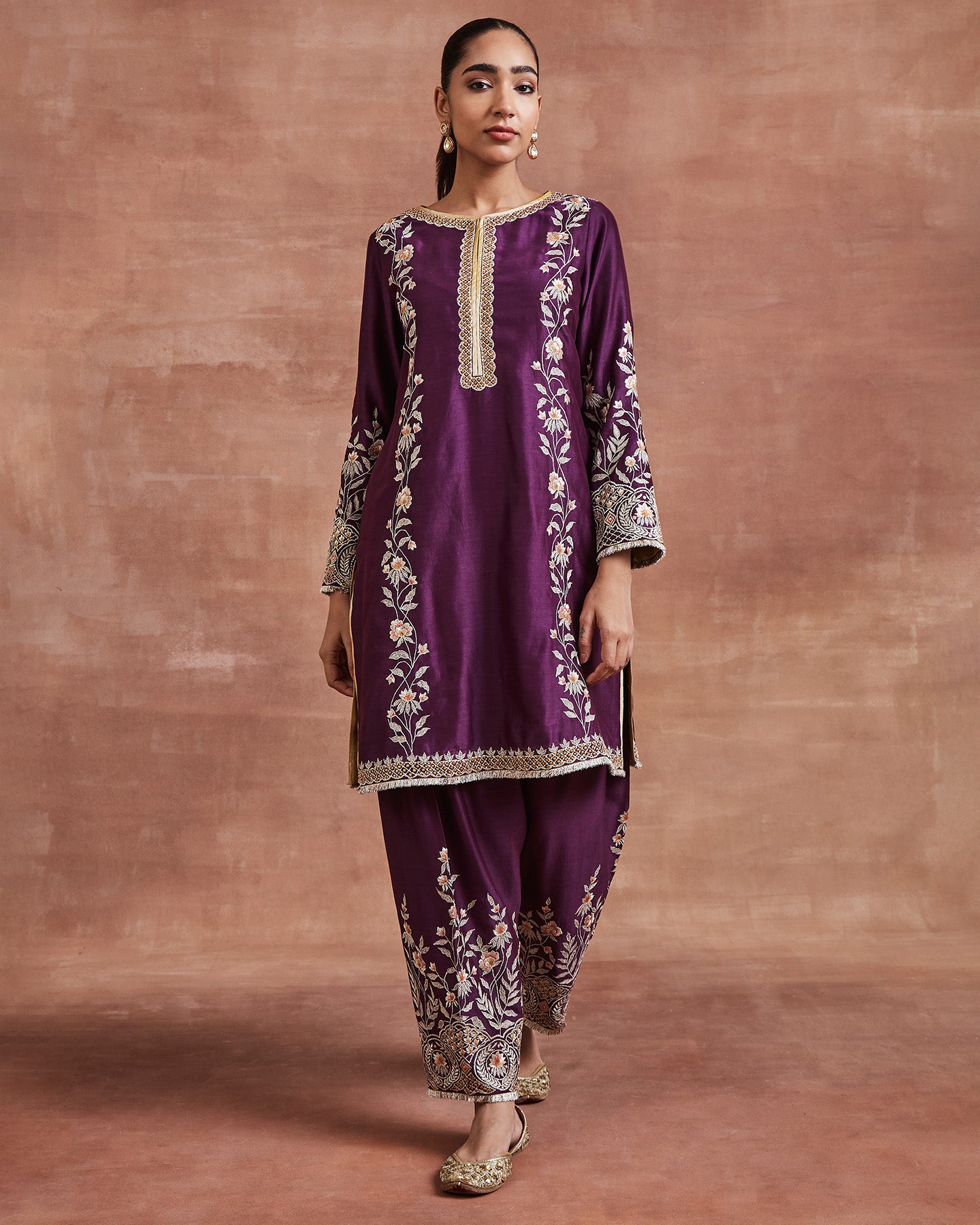 ritul kurta set purple