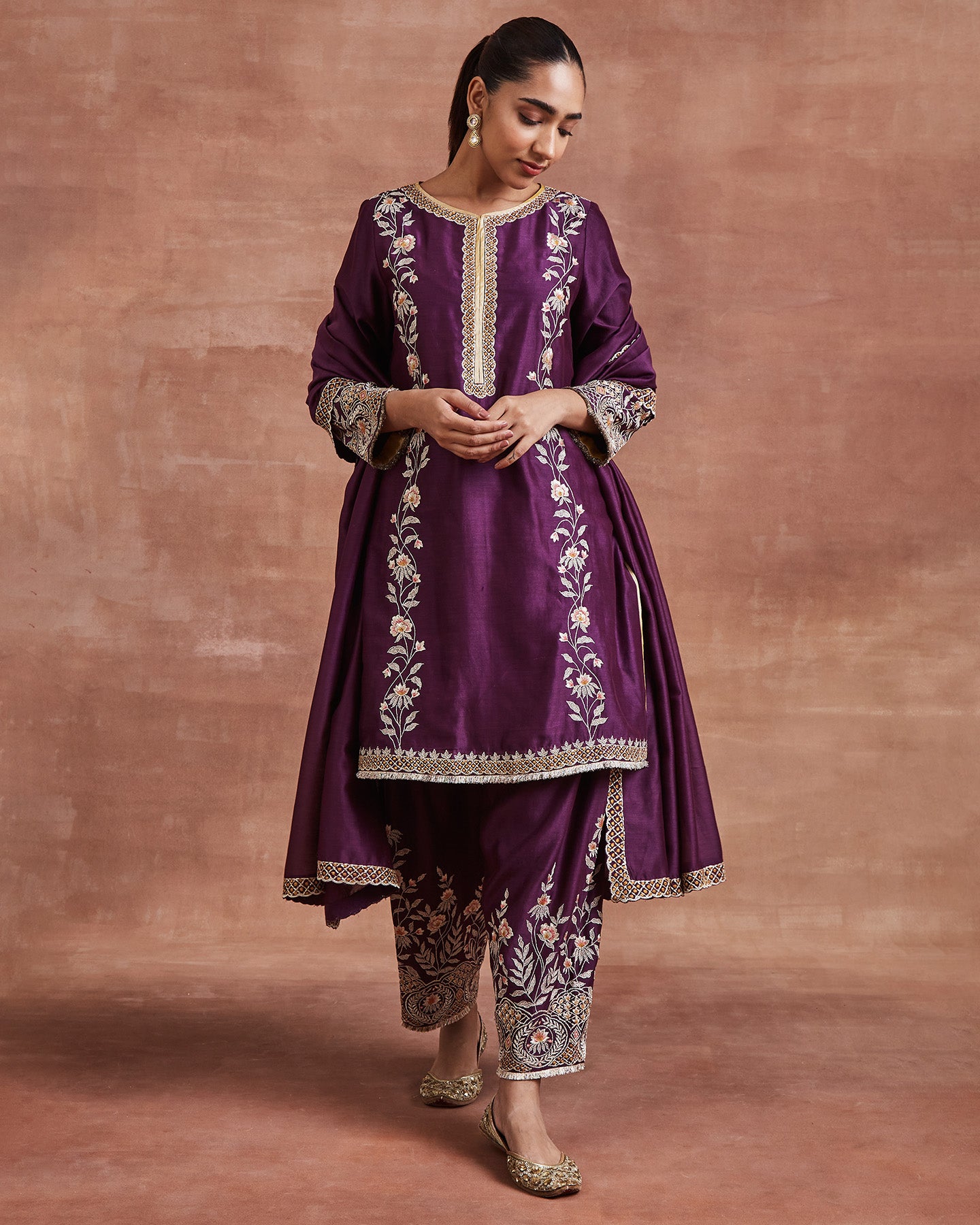ritul kurta set purple