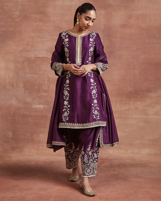 ritul kurta set purple