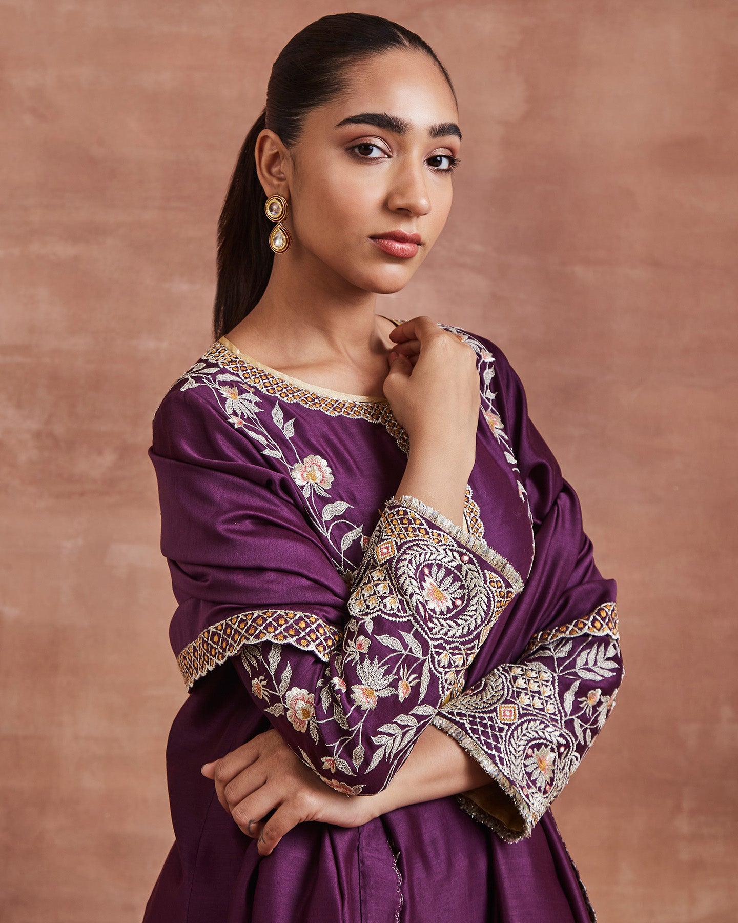 ritul kurta set purple
