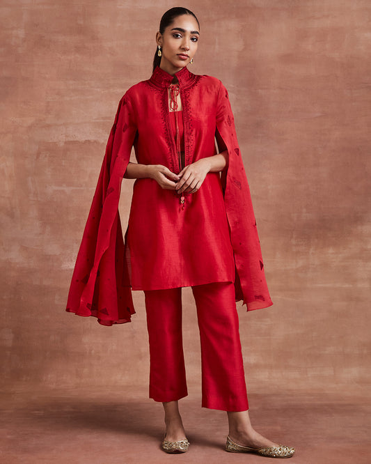 vanya co ordinate set red