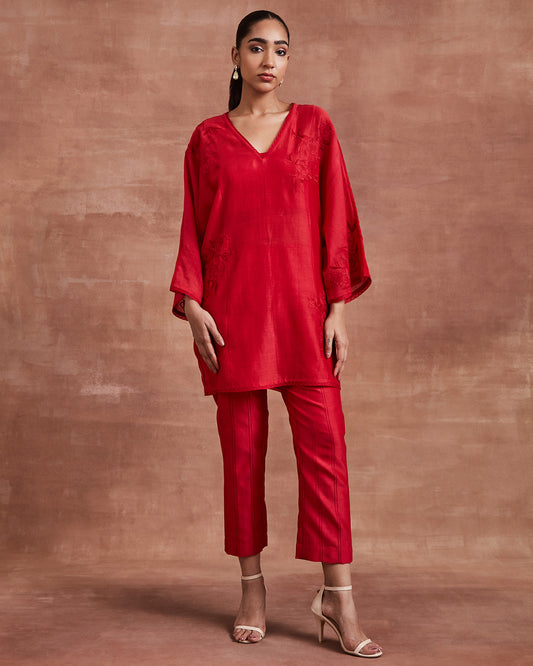 mayra co ordinate set red