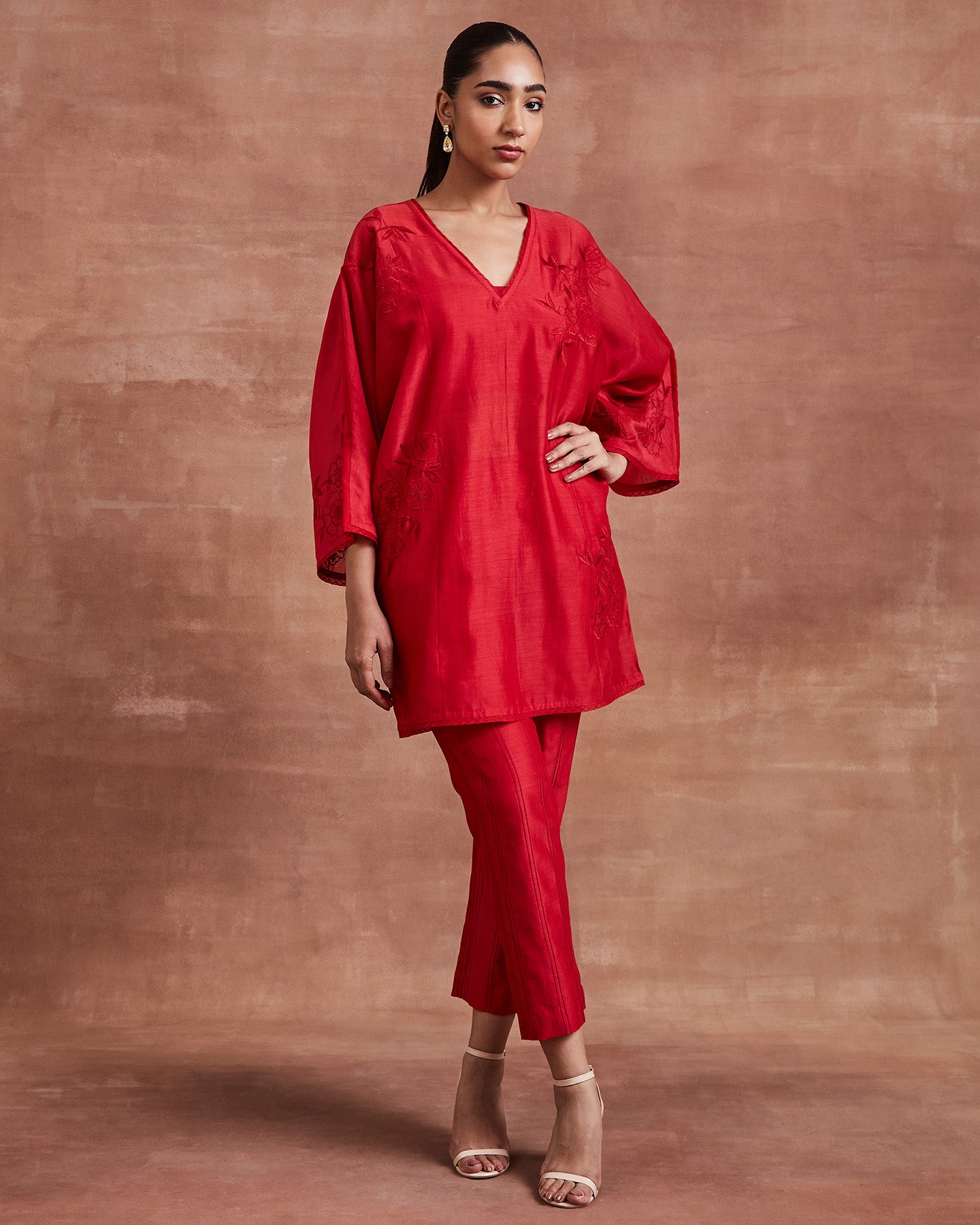 mayra co ordinate set red