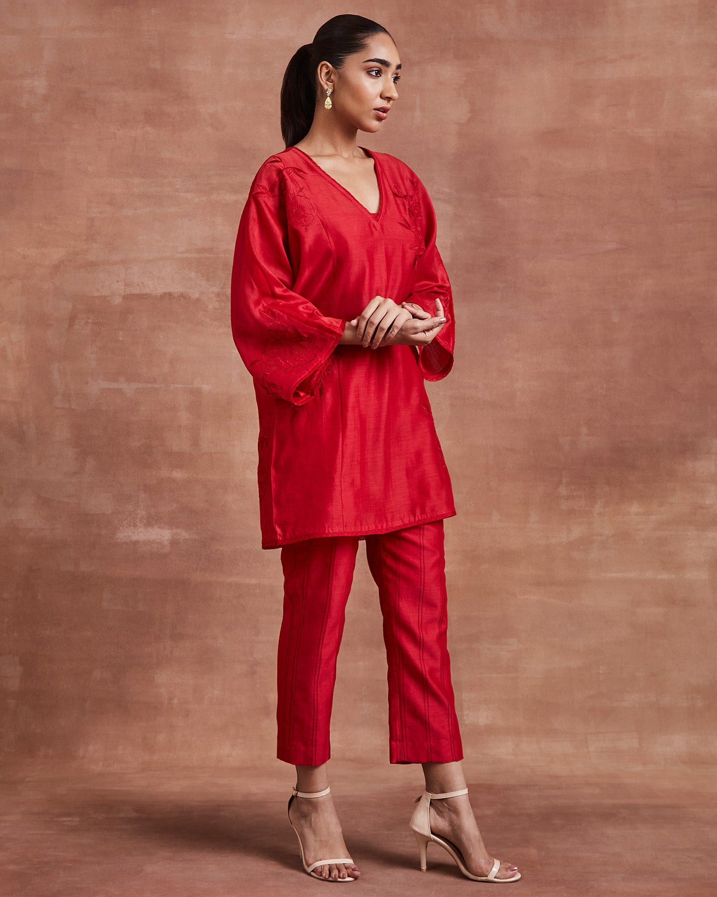 mayra co ordinate set red