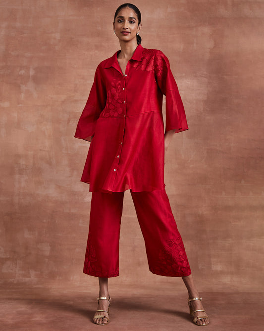 adhara co ordinate set red