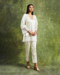 sana co ordinate set off white