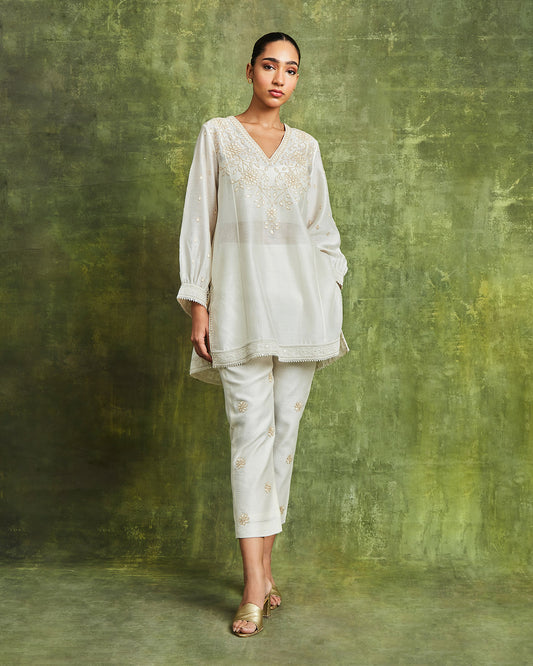 sara co ordinate set off white