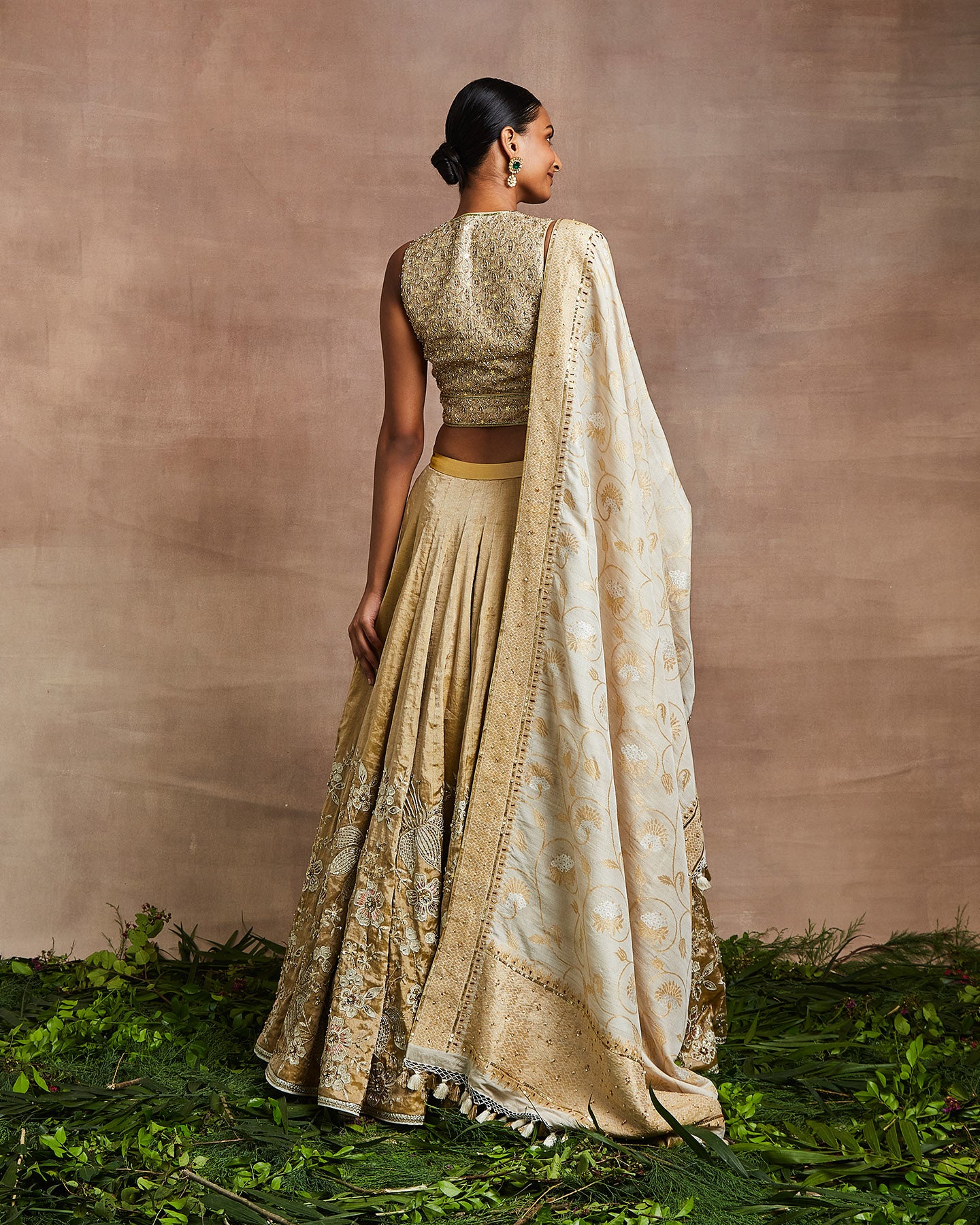 hannah lehenga set yellow gold