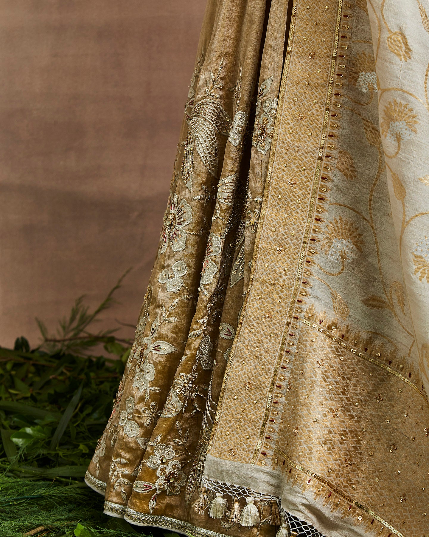 hannah lehenga set yellow gold