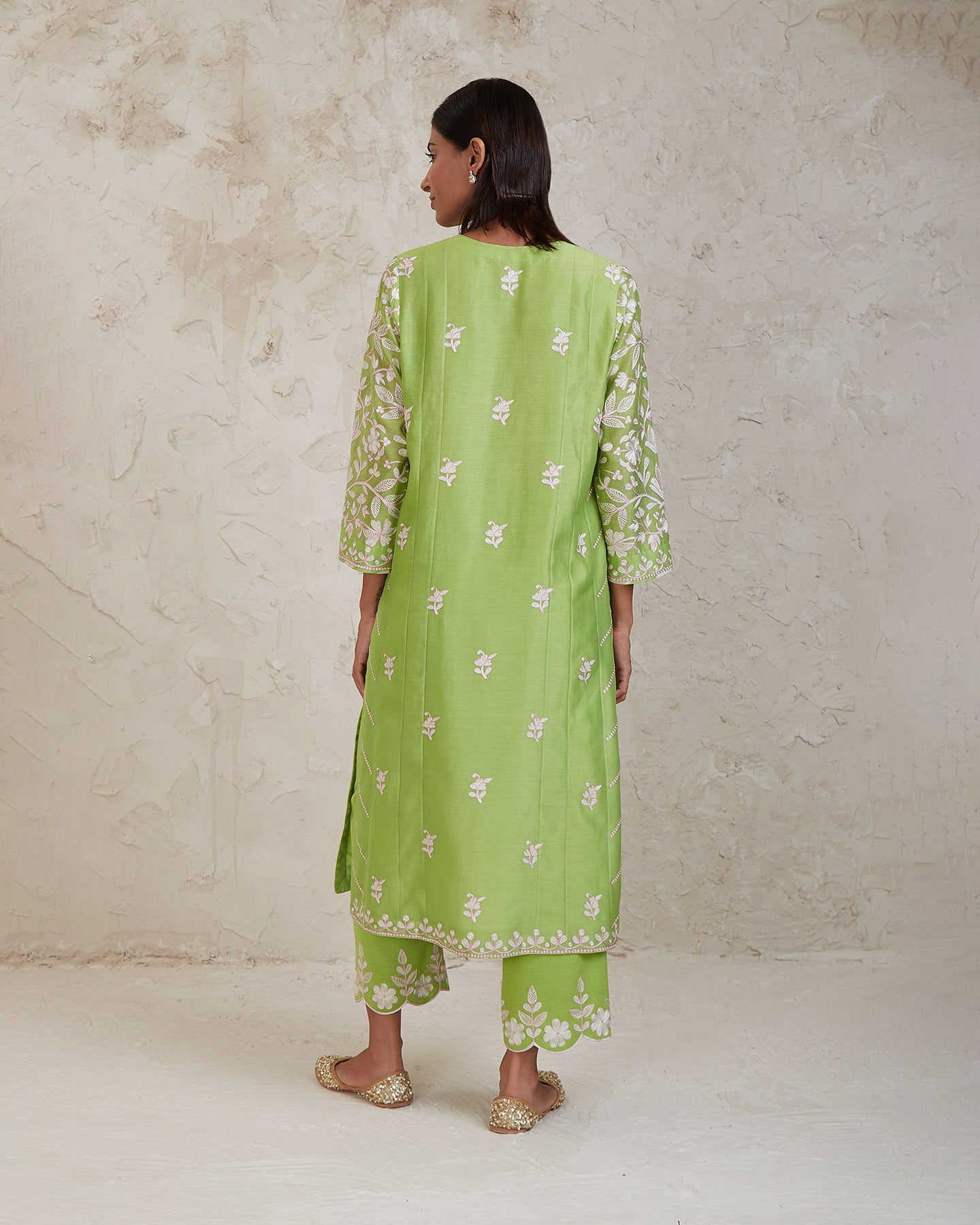 hanan kurta set green