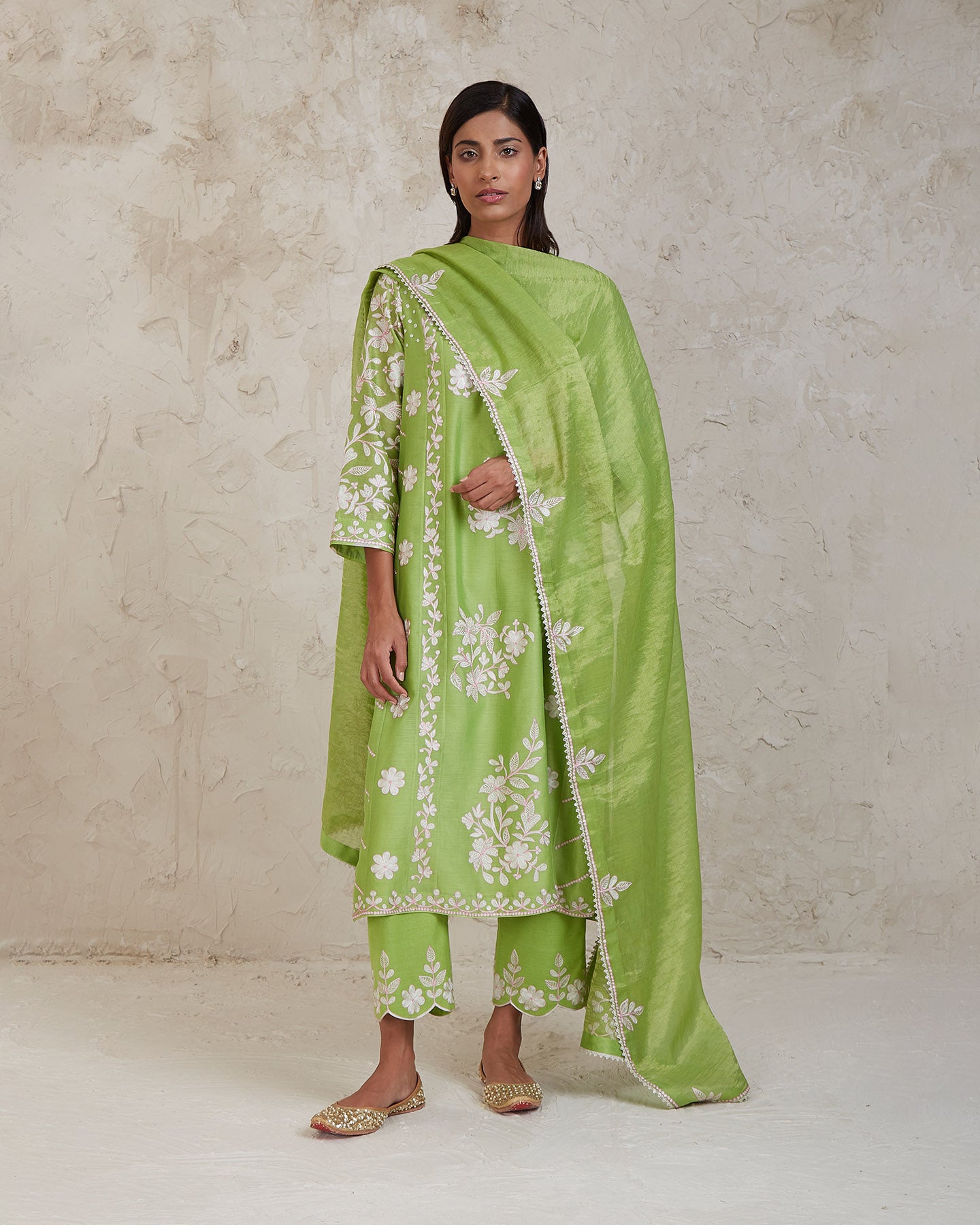 hanan kurta set green
