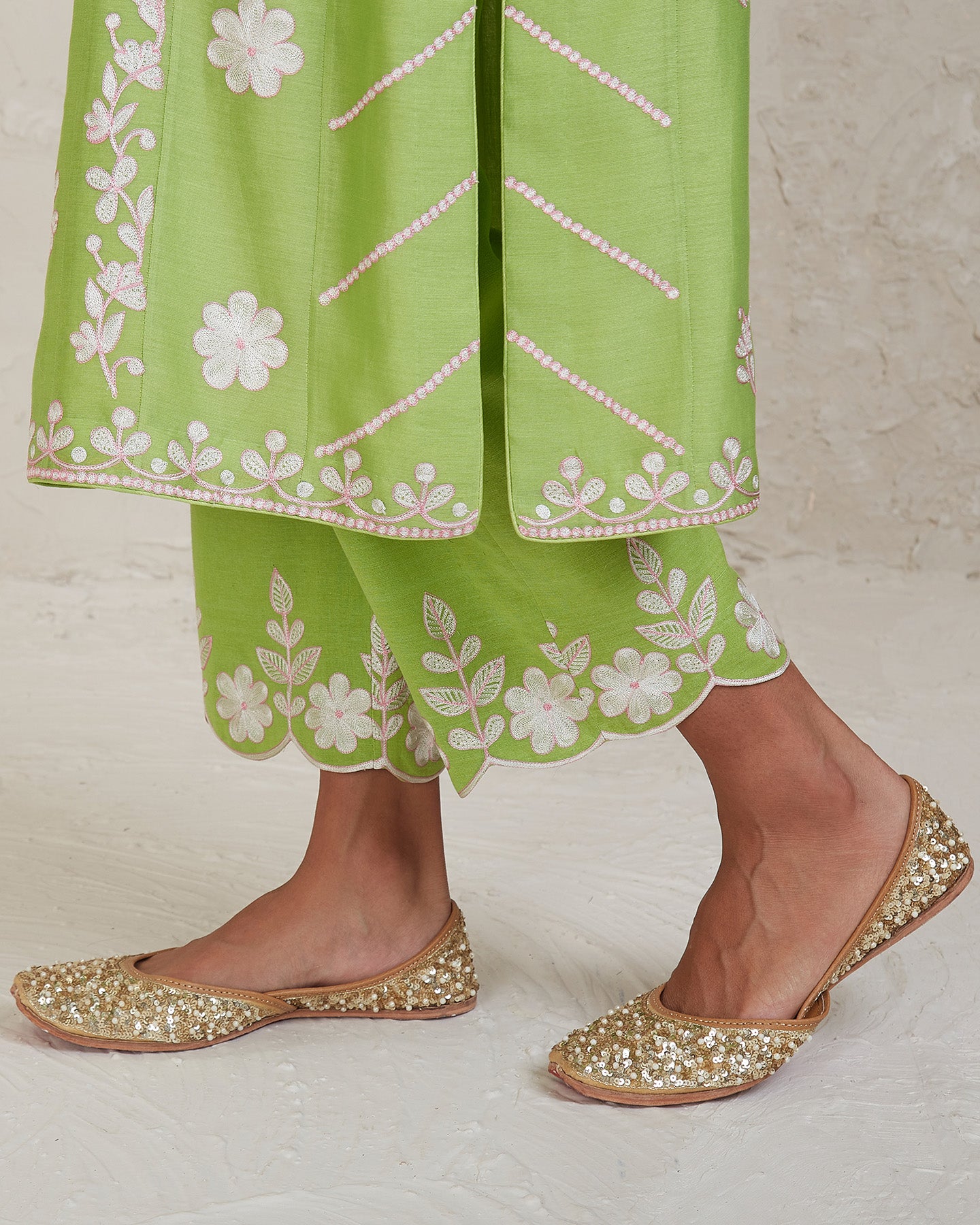 hanan kurta set green