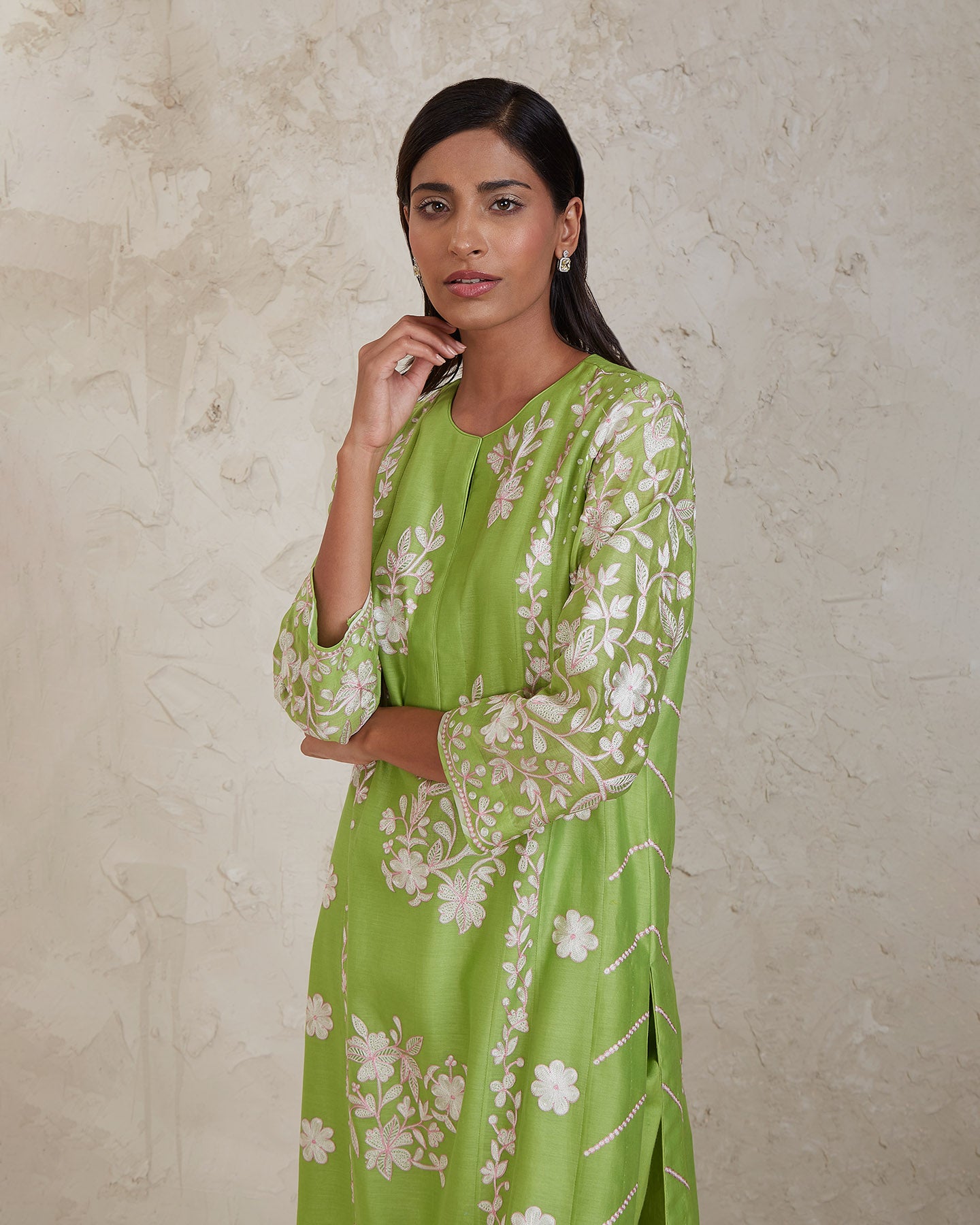 hanan kurta set green