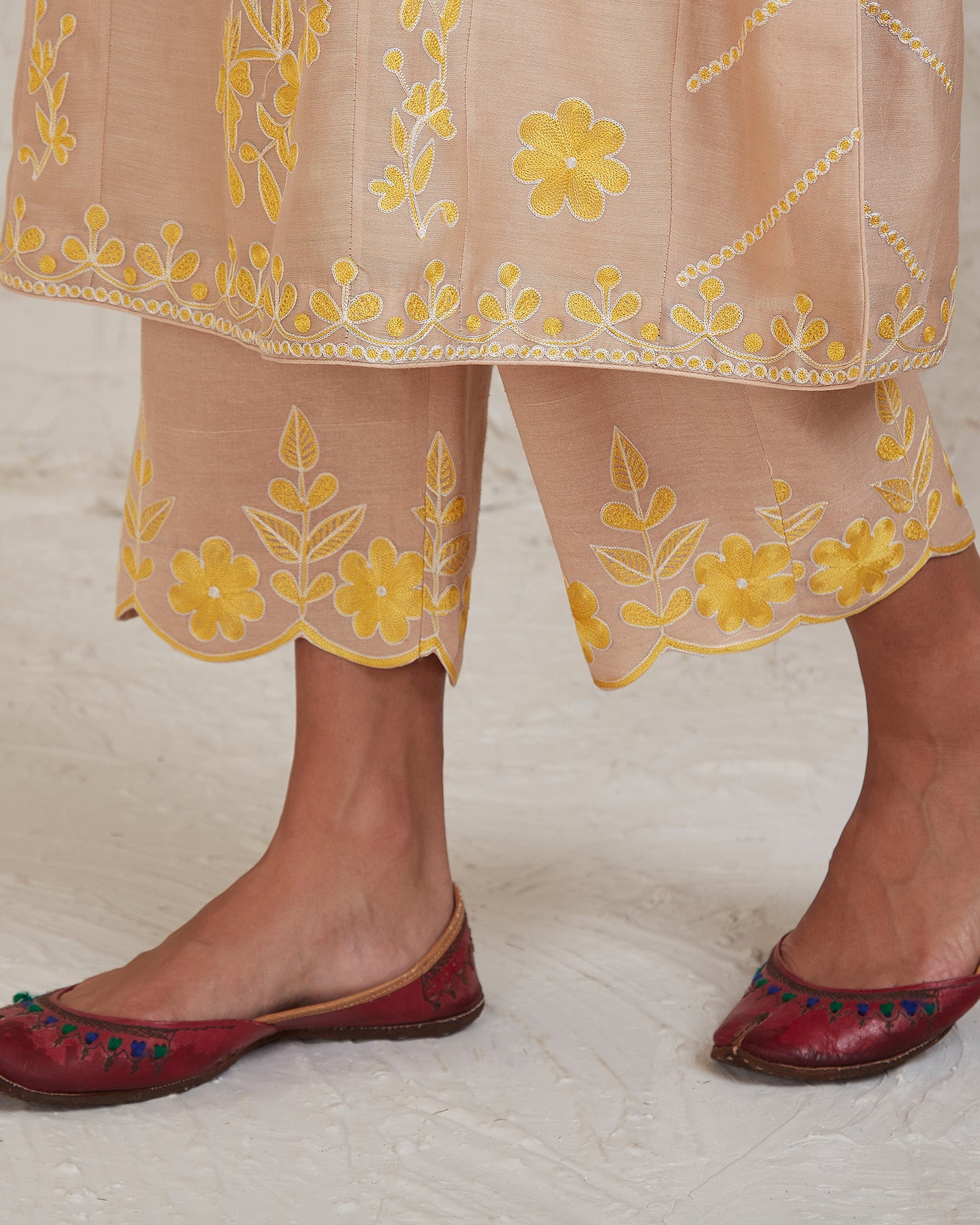 hanan kurta set beige