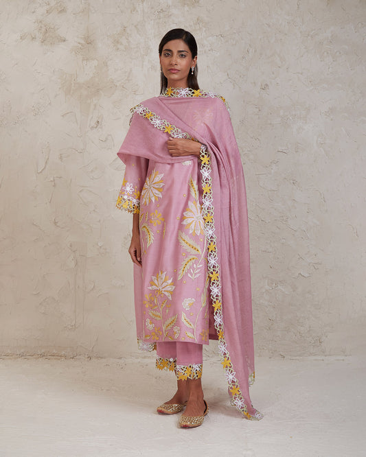 daria kurta set pink