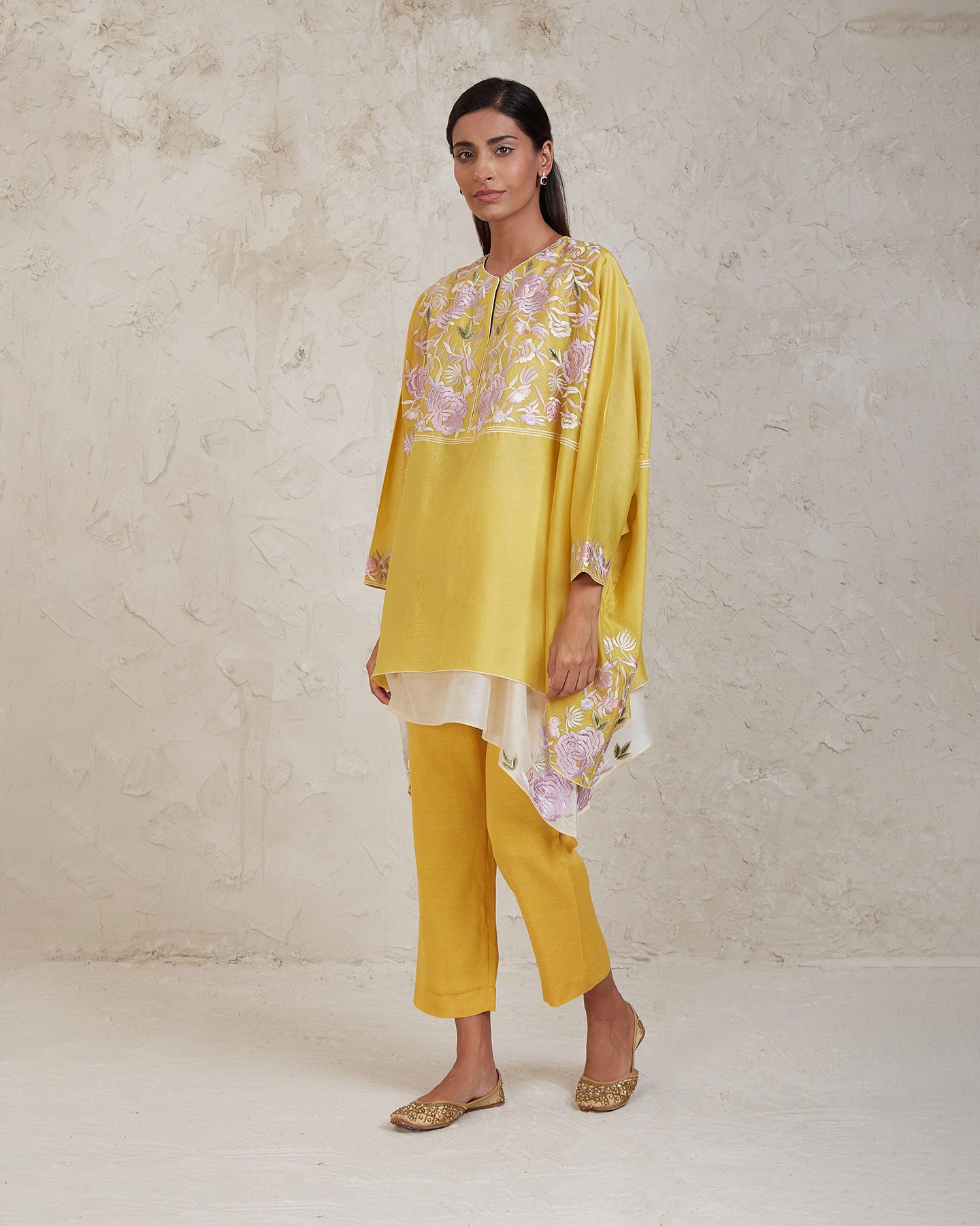 zimal kaftan set yellow