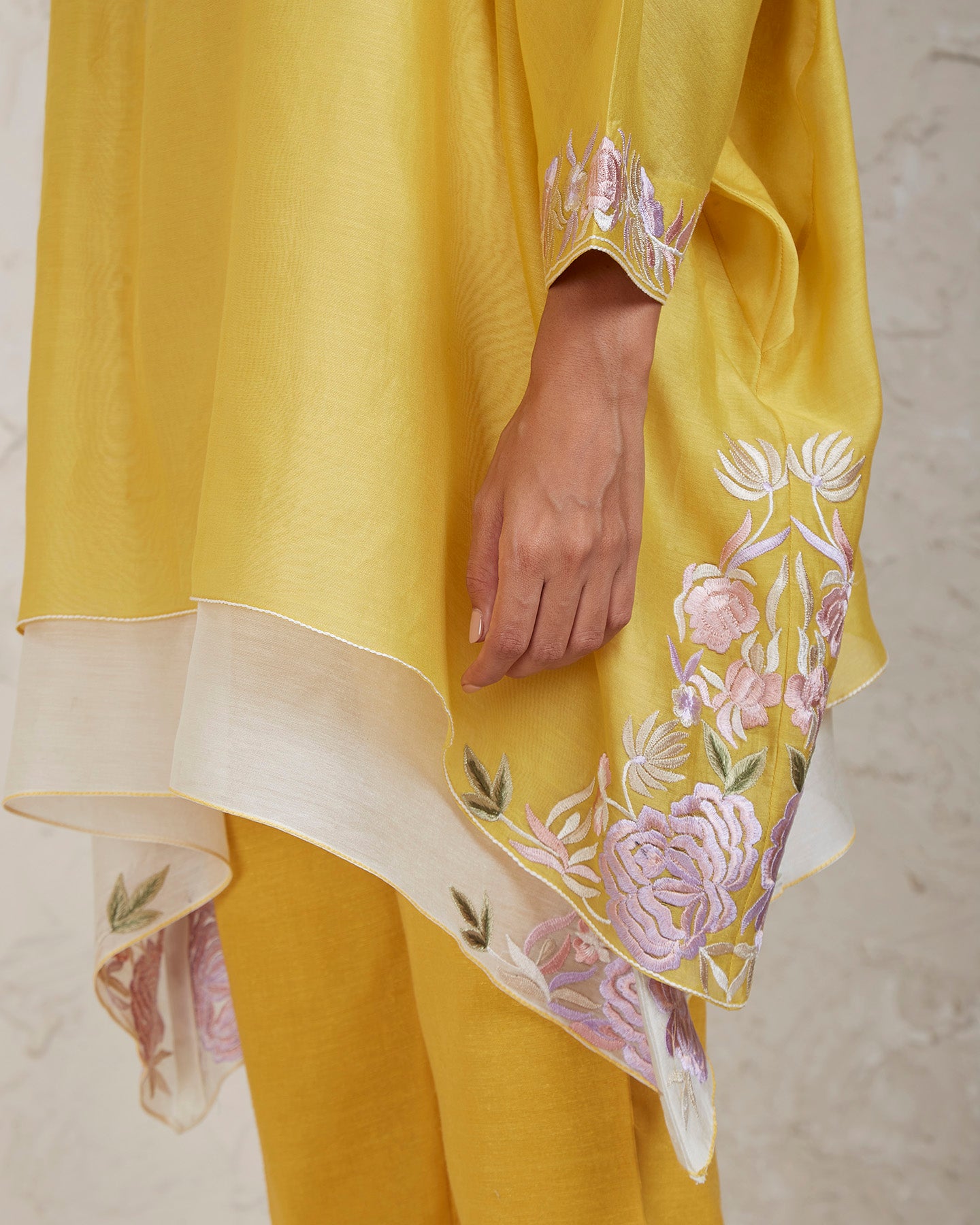 zimal kaftan set yellow