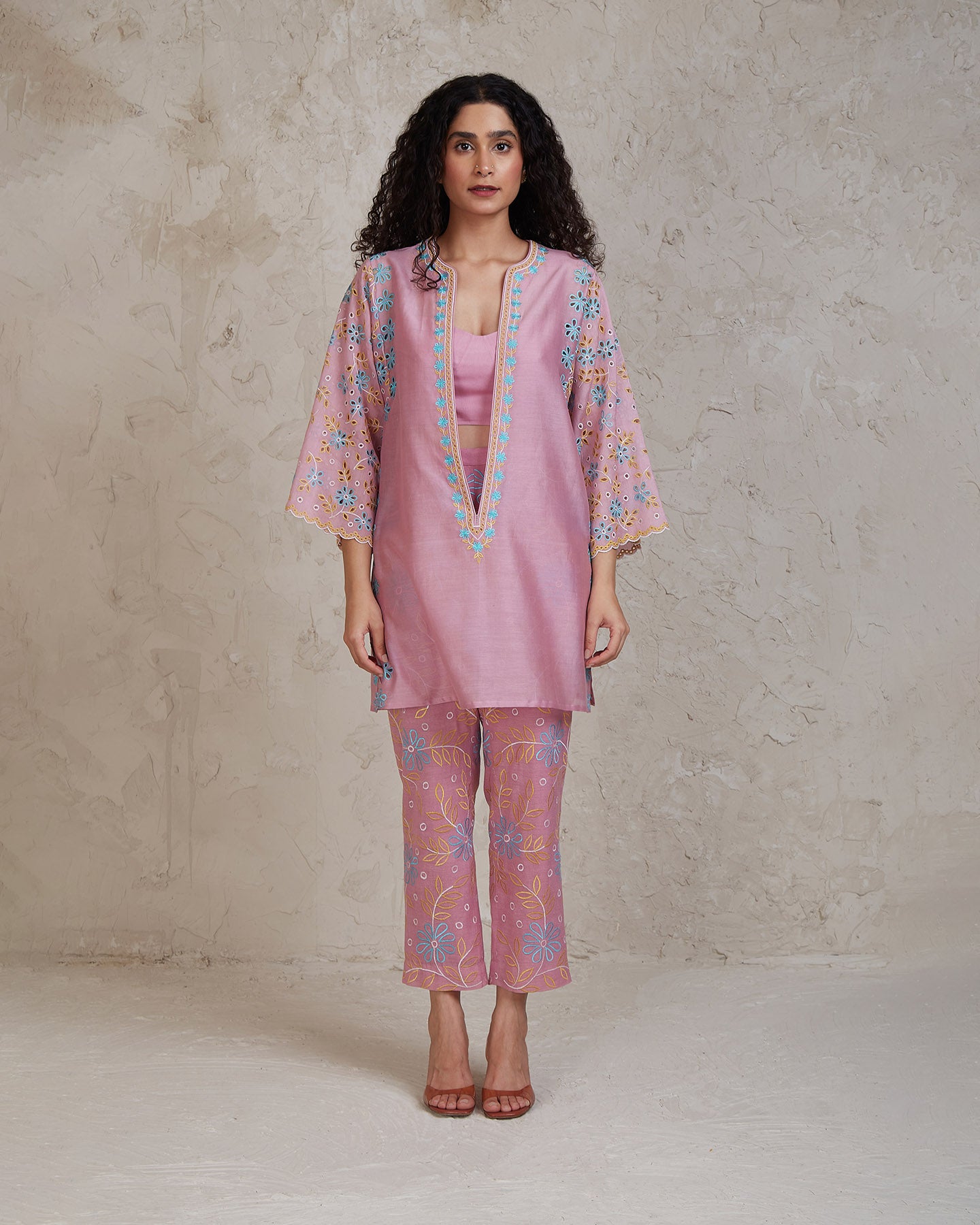 amal co ordinate set pink