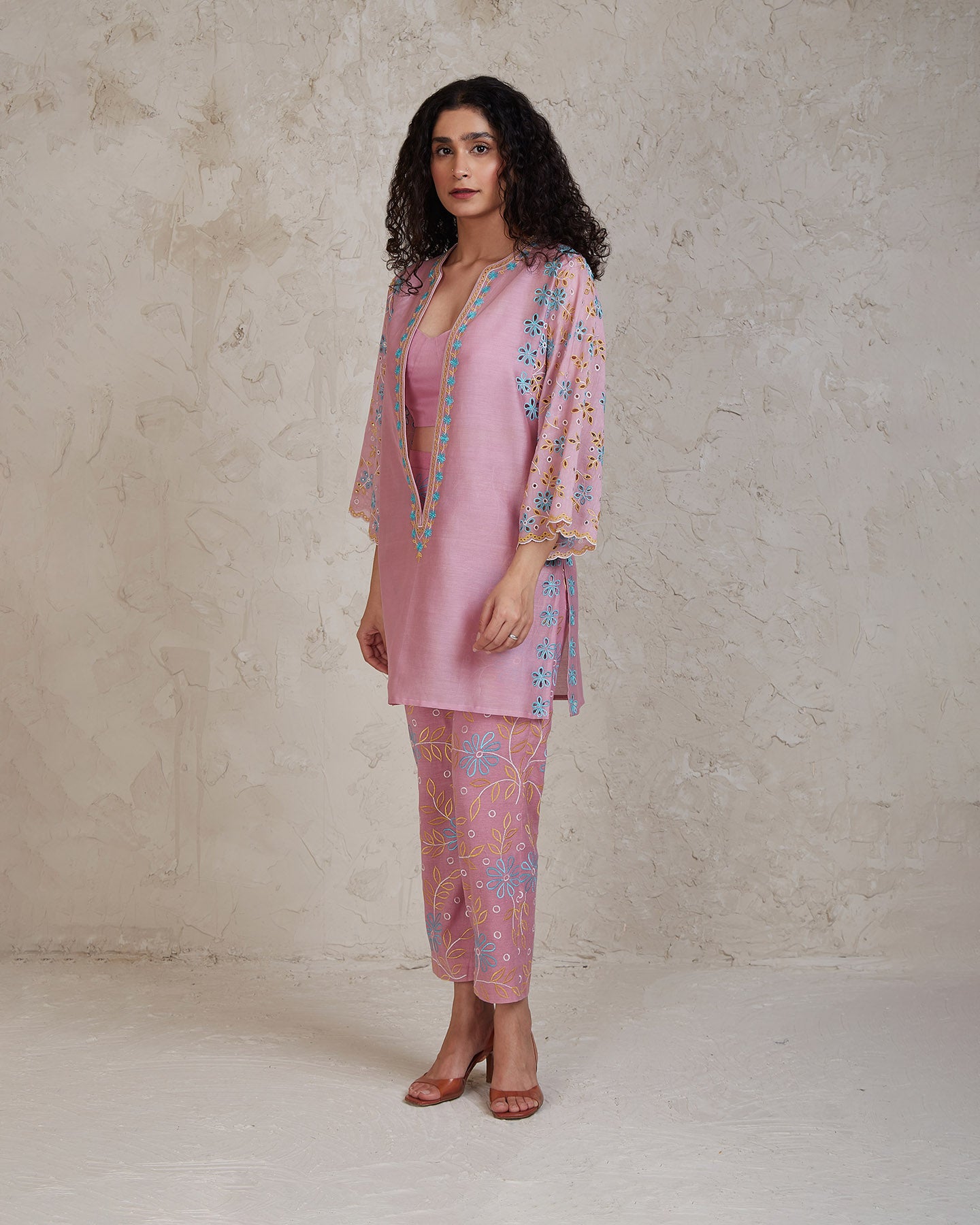 amal co ordinate set pink