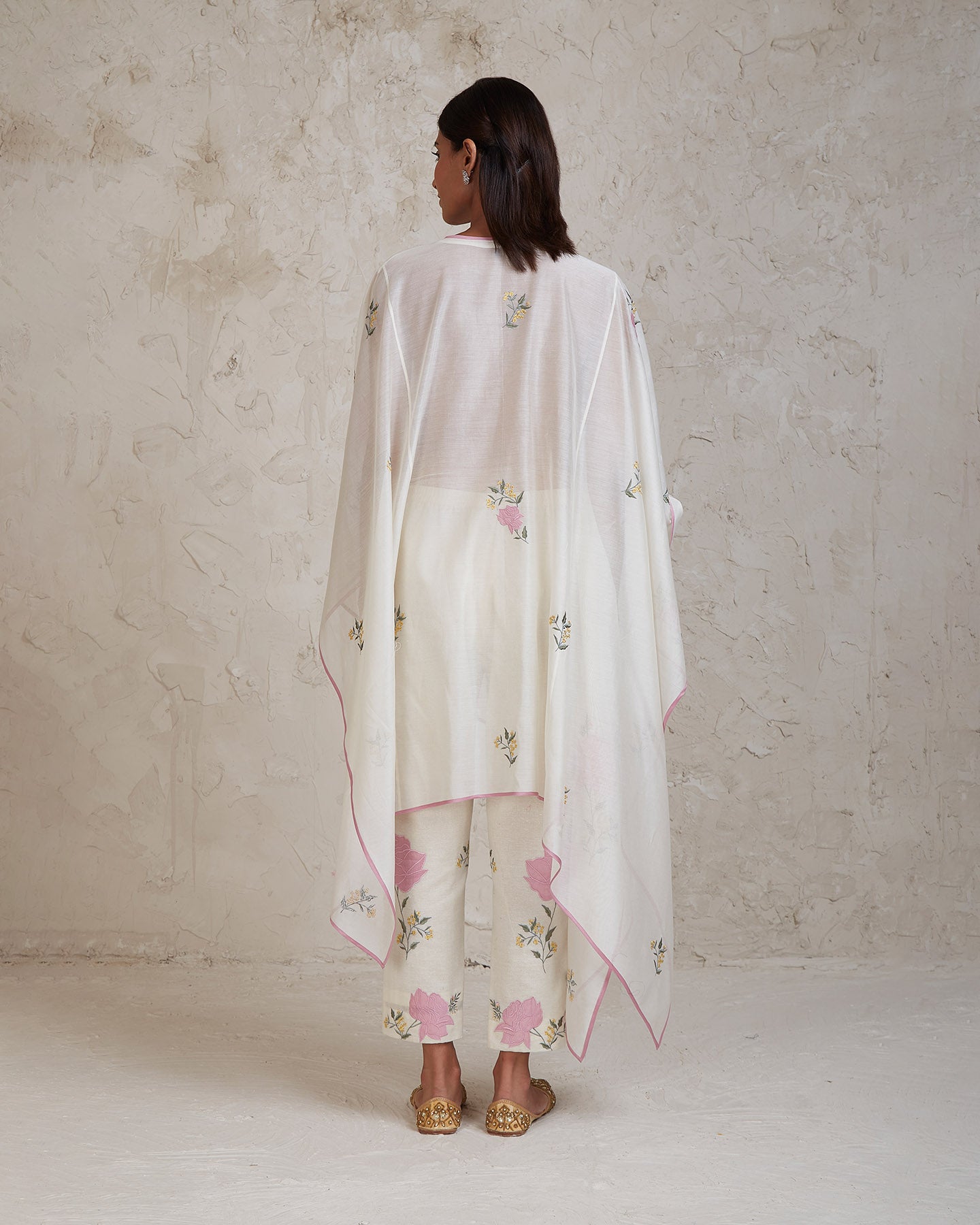isra kaftan set offwhite