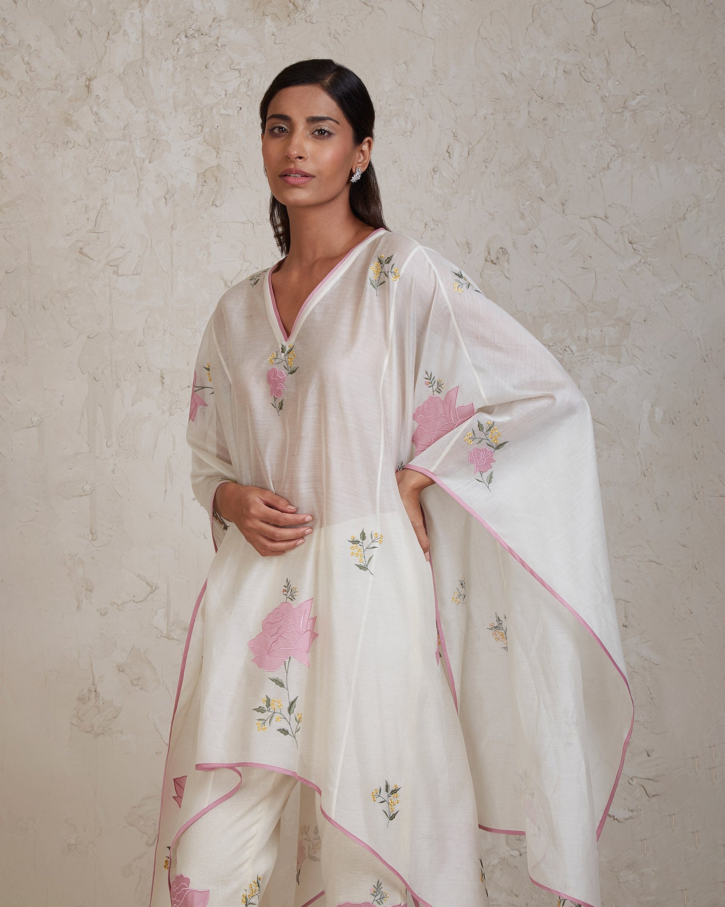 isra kaftan set offwhite