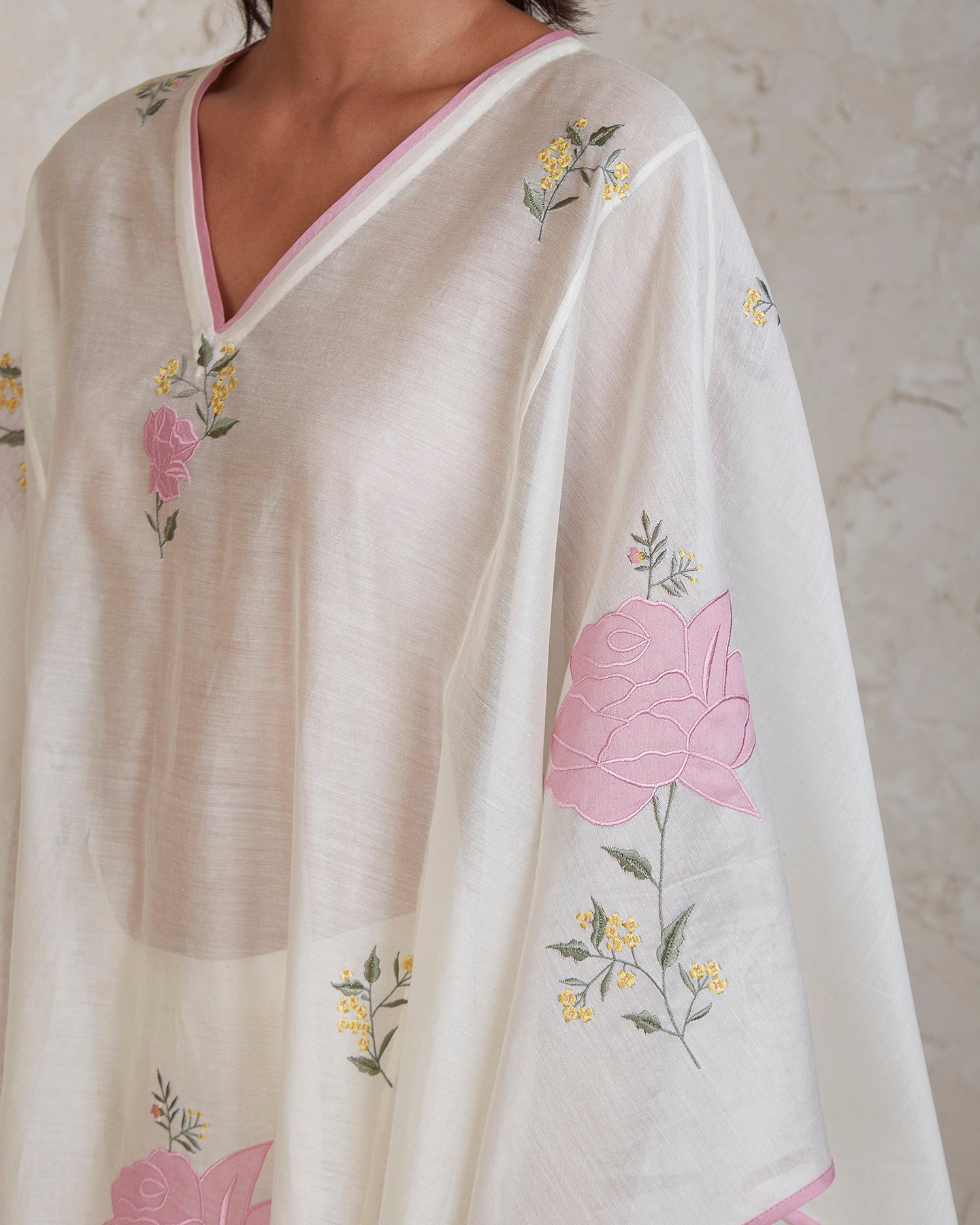 isra kaftan set offwhite