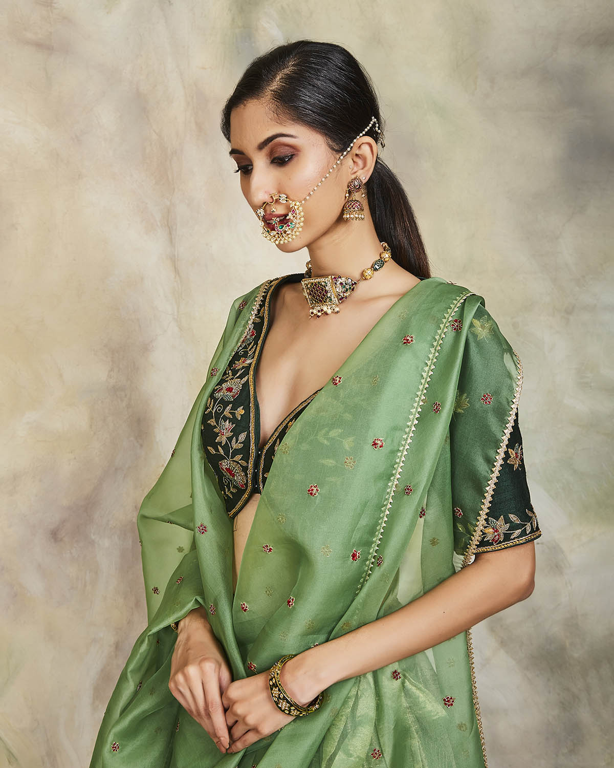 mehndi lehenga set