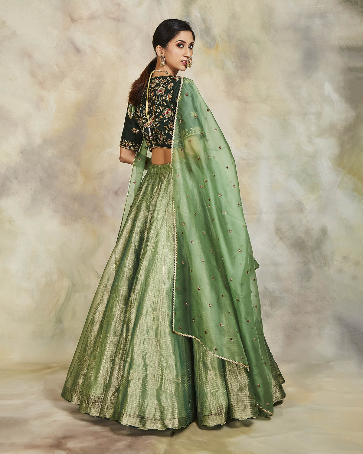 mehndi lehenga set