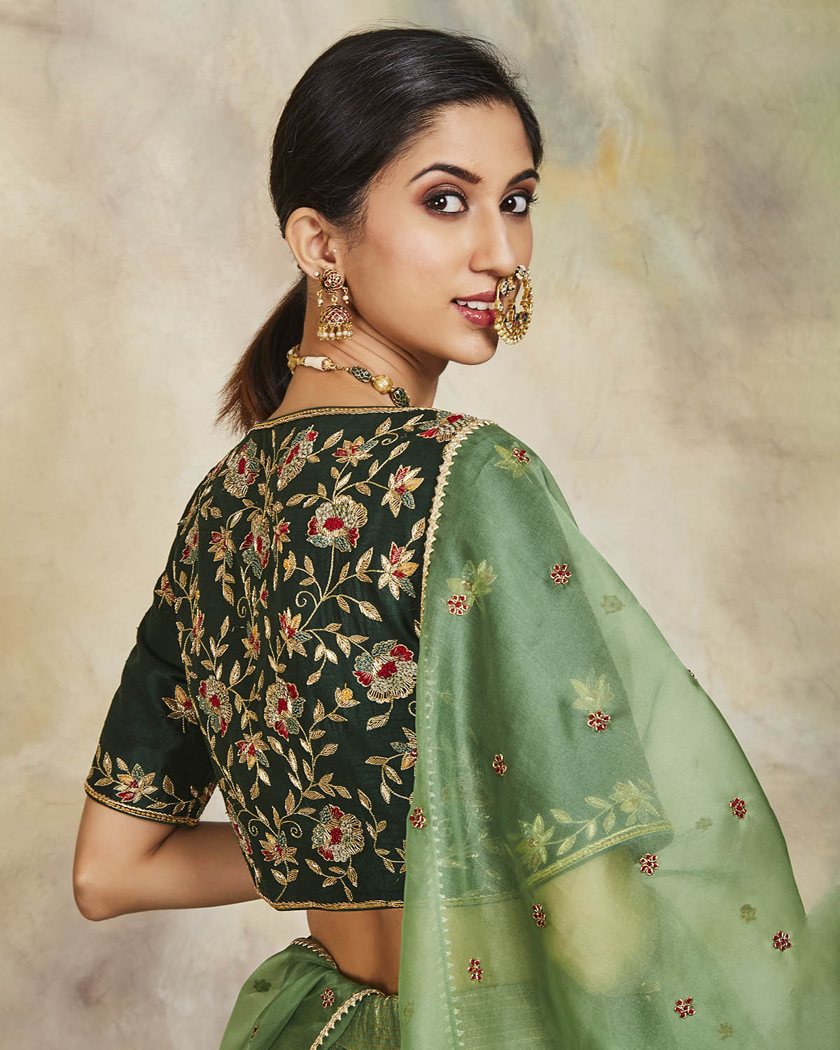 mehndi lehenga set