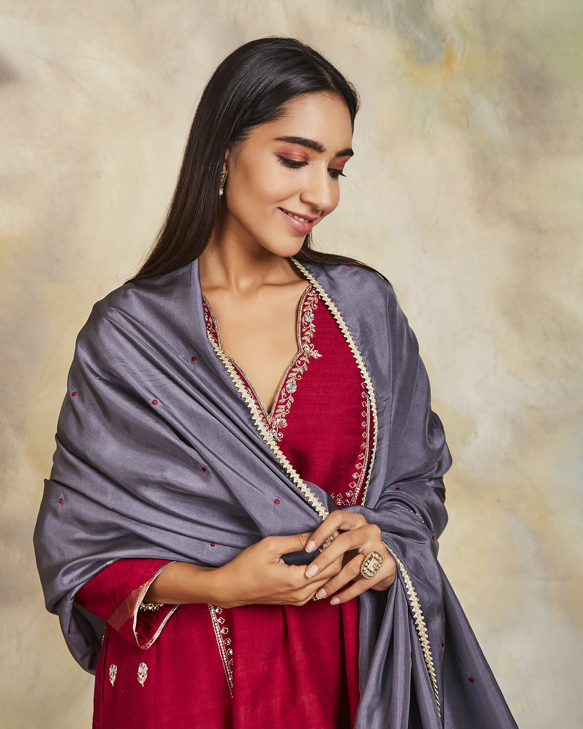Surkh Kurta Set